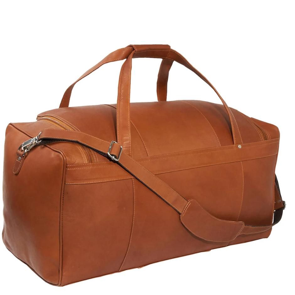 Piel Travelers Select 25" Large Duffel, color: Saddle
