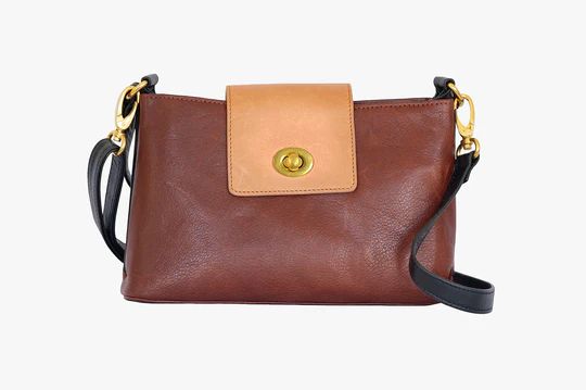 OM 7304 Tatiana Flap Crossbody, color: Brandy