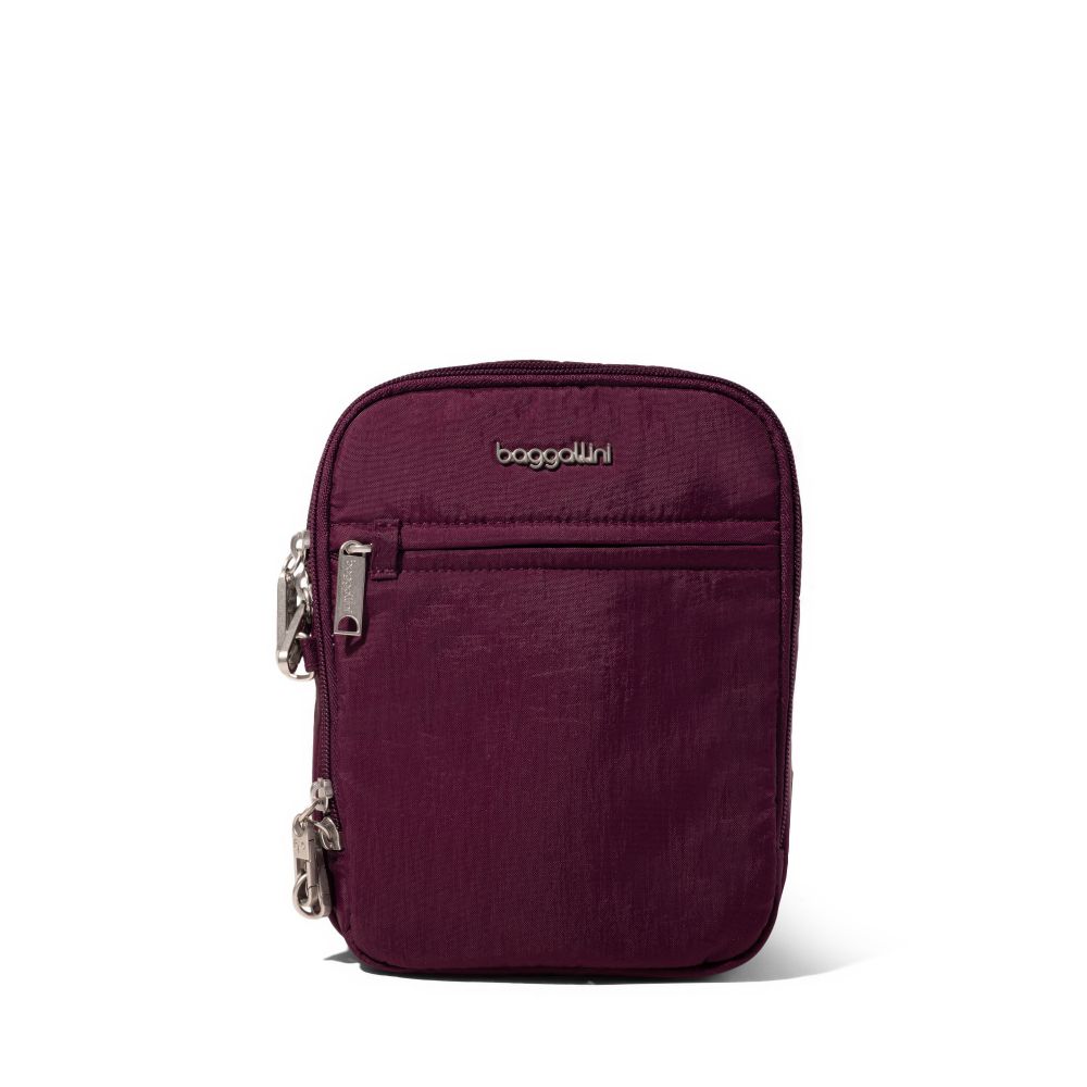 Baggallini Securtex Anti-Theft Mini Everything Crossbody, color: Mulberry