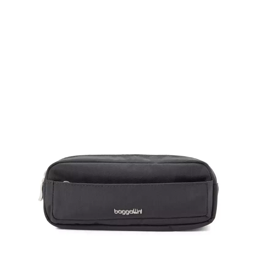 Baggallini Long Pocket Cosmetic, color: Silver Metallic