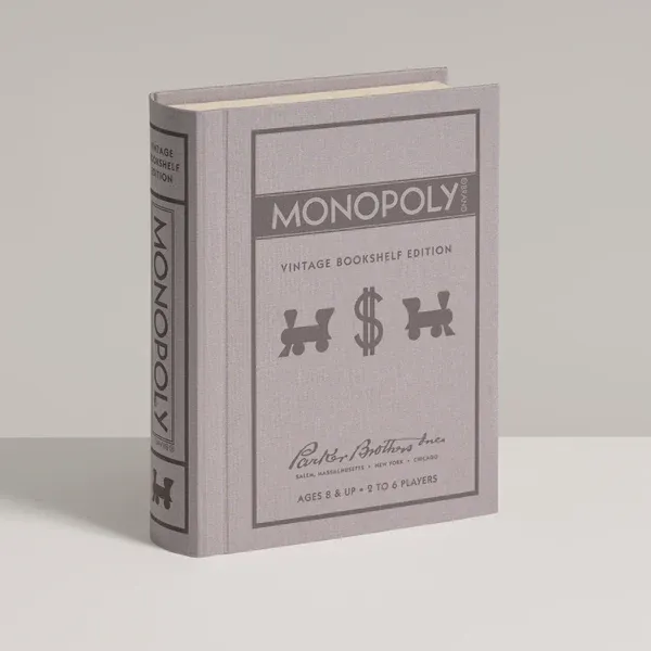 WS Game Company Bookshelf Games WS Game Company Bookshelf Games, Game Name: Monopoly Vintage Bookshelf Edition