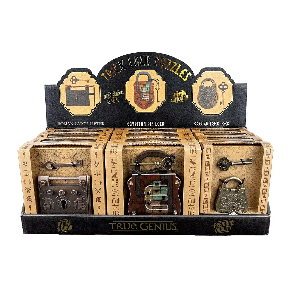 True Genius Trick Lock Puzzle Display