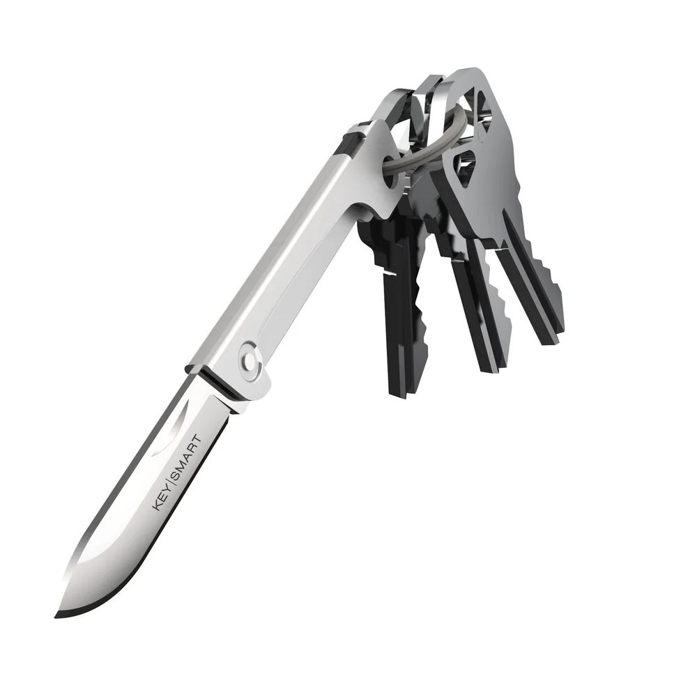 KeySmart Mini Knife; Stainless Steel, color: Stainless Steel
