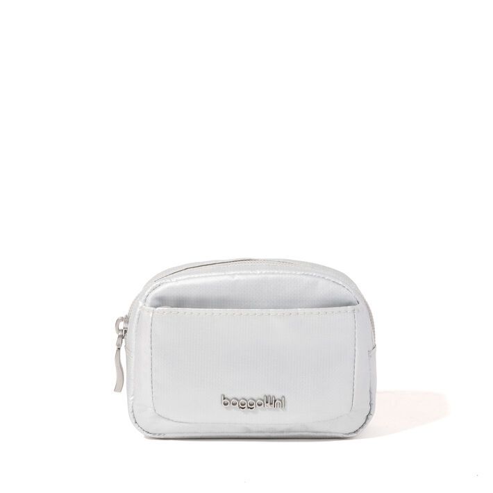 Baggallini Mini Pocket Cosmetic, color: Silver Metallic