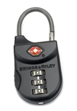 Briggs and Riley Luggage Accessories TSA Cable Luggage Lock (Metal), color: Black