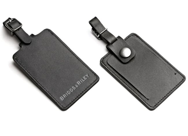 Briggs and Riley Luggage Accessories @work Leather ID Tag, color: Black