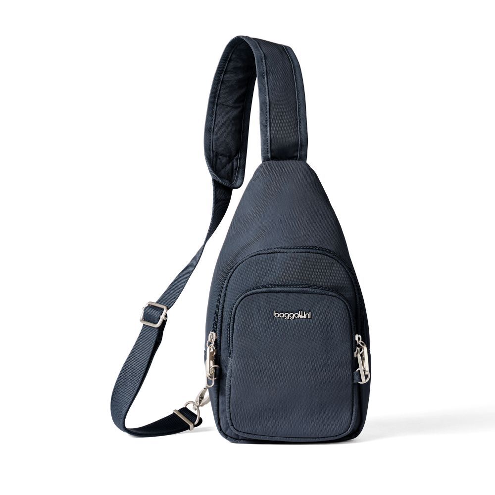 Baggallini Securtex Anti-Theft Daytripper Sling Bag, color: French Navy