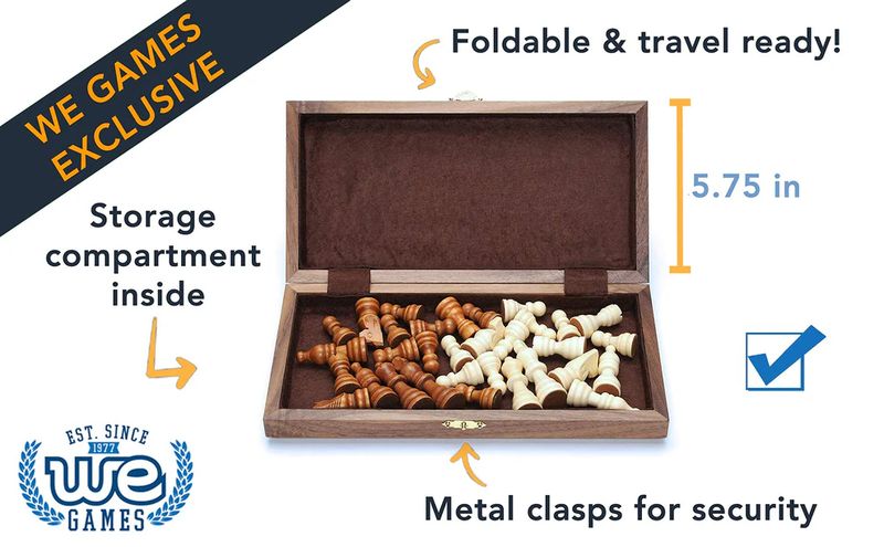 We Games Magnetic Chess Set - Wood 11.5"