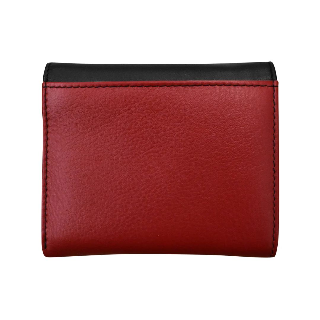 ili New York 6233 Two tone pocket wallet, color: Black/Red