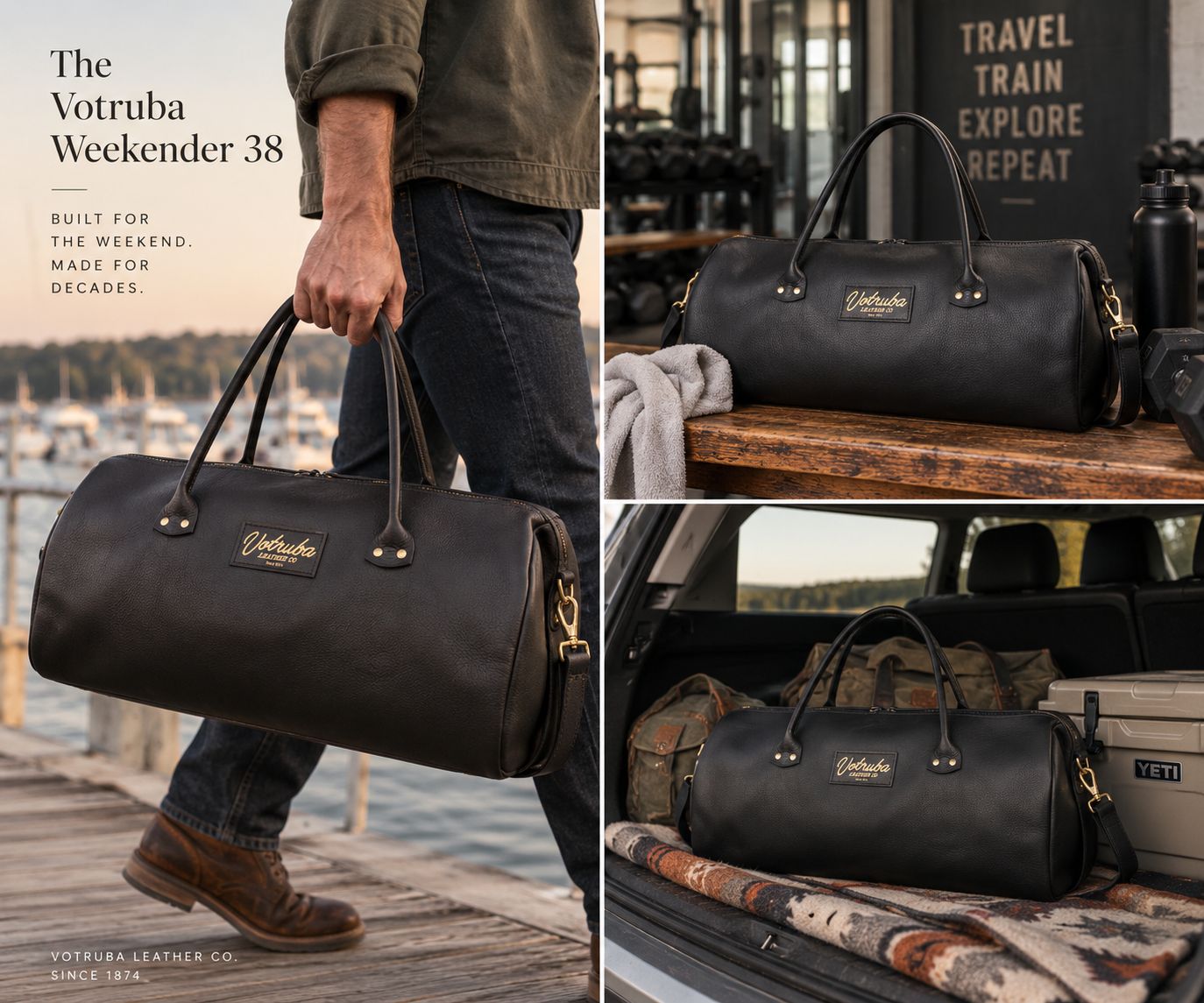 Votruba American Bison Weekender, color: Black