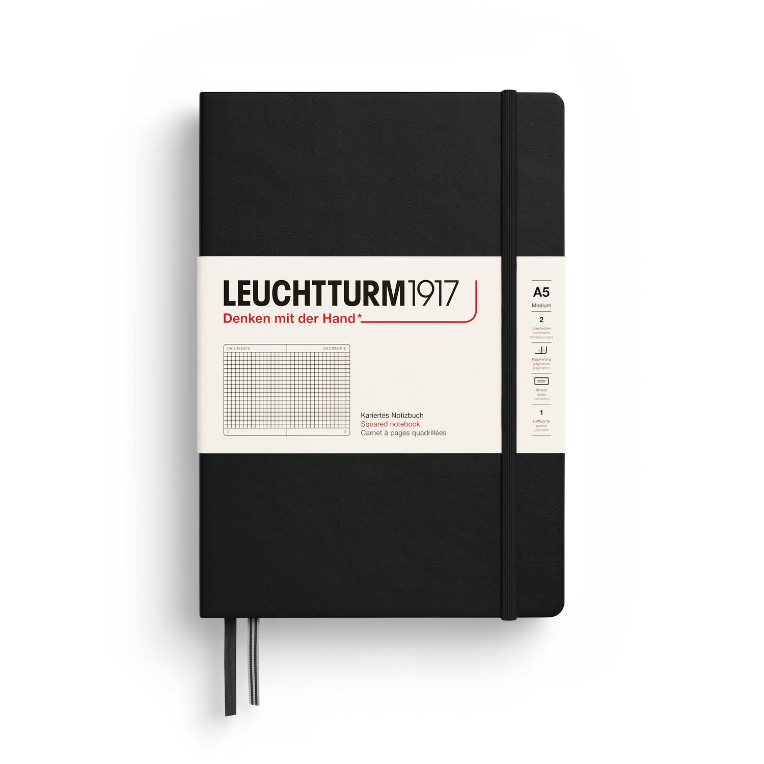 LEUCHTTURM1917 Hardcover Notebook Medium (A5) – Squared