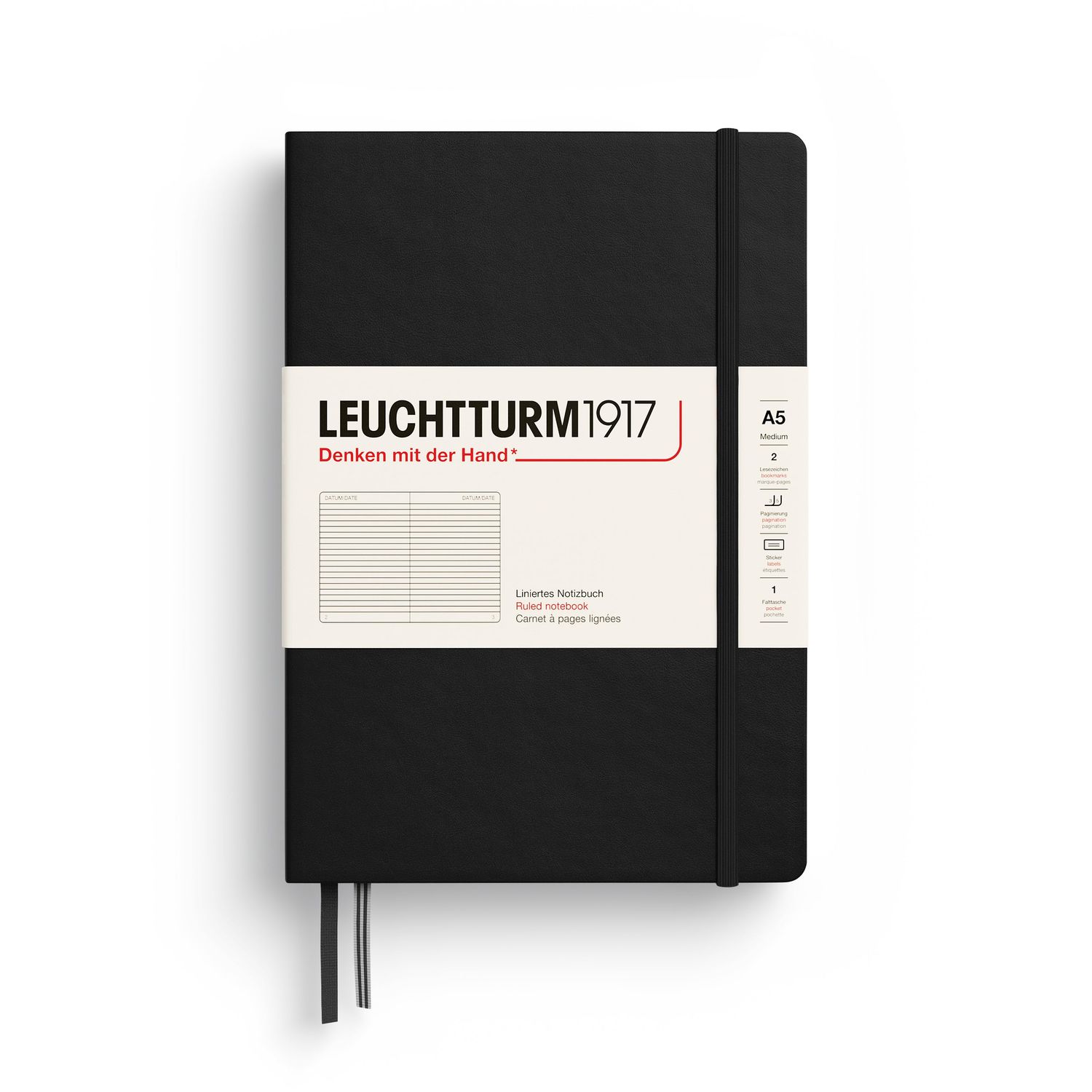 LEUCHTTURM1917 Hardcover Notebook Medium (A5) – Ruled