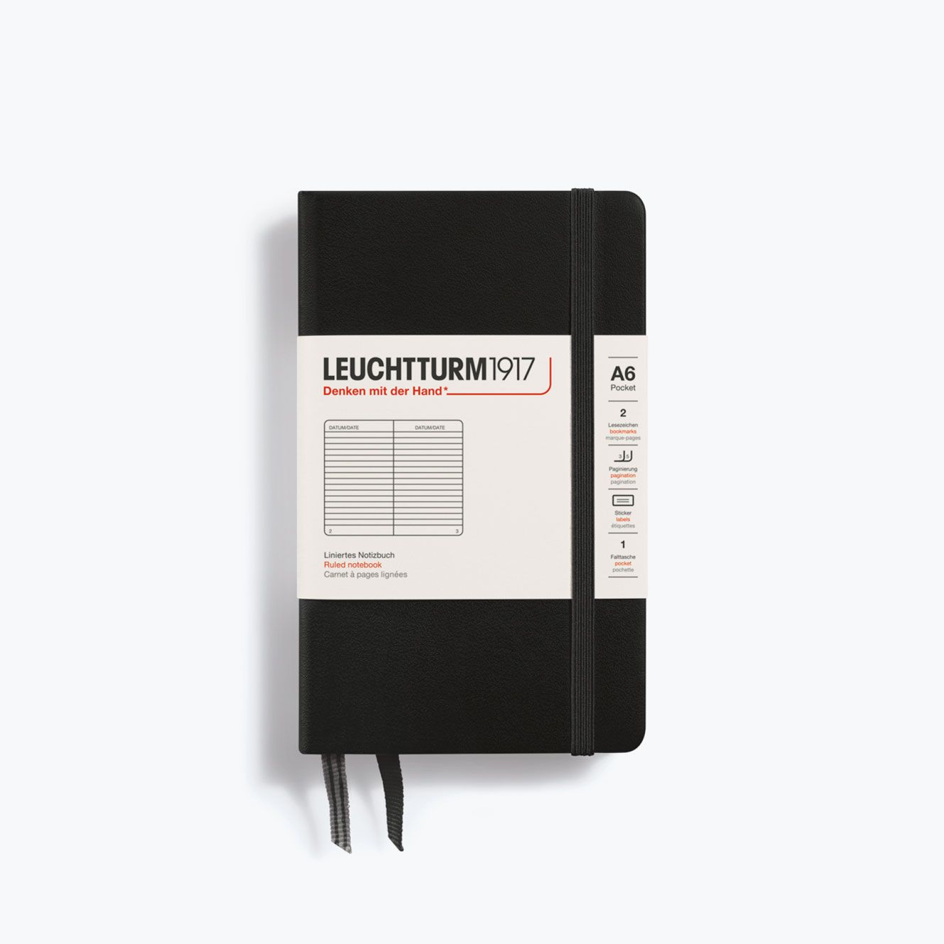 LEUCHTTURM1917 Hardcover Notebook Pocket (A6) – Ruled