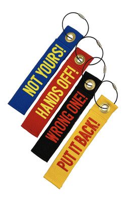 Heavy Duty Cable Luggage Tag - Hands off!