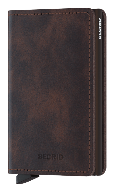 Secrid Vintage Slimwallet - Chocolate front view