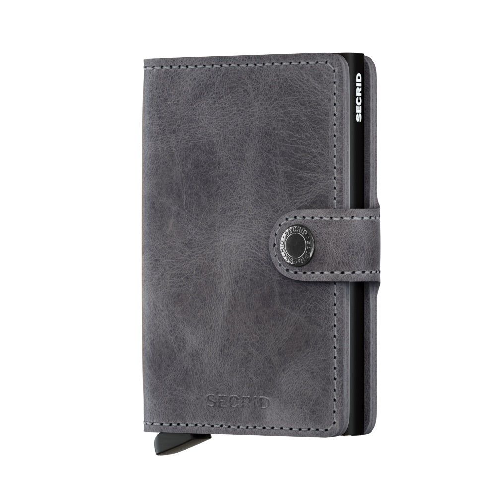 Secrid Vintage Miniwallet - Grey-Black front view