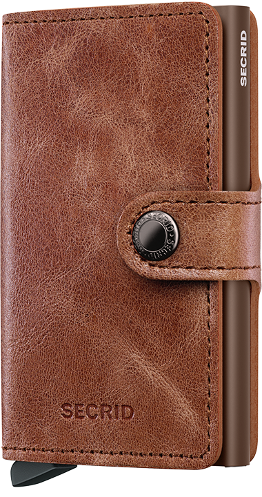 Secrid Vintage Miniwallet - Cognac-Brown front view