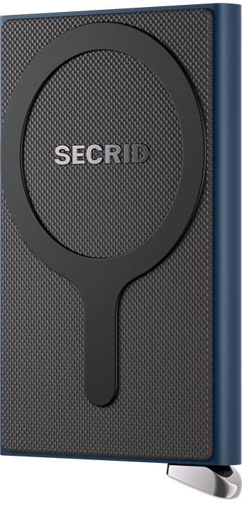 Secrid Premium+ Fluted Cardprotector for MagSafe - Navy front view