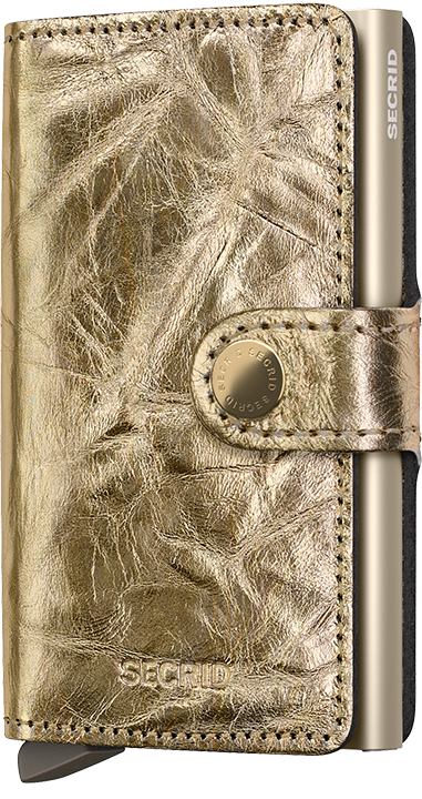 Secrid Crunch Wallet - Gold front view