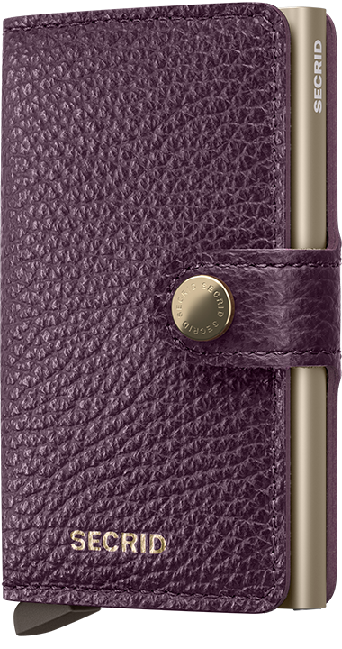 Secrid Pebble Miniwallet - Grape front view