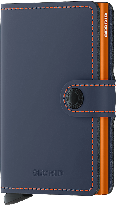 Secrid Matte Miniwallet - Nightblue &amp; Orange