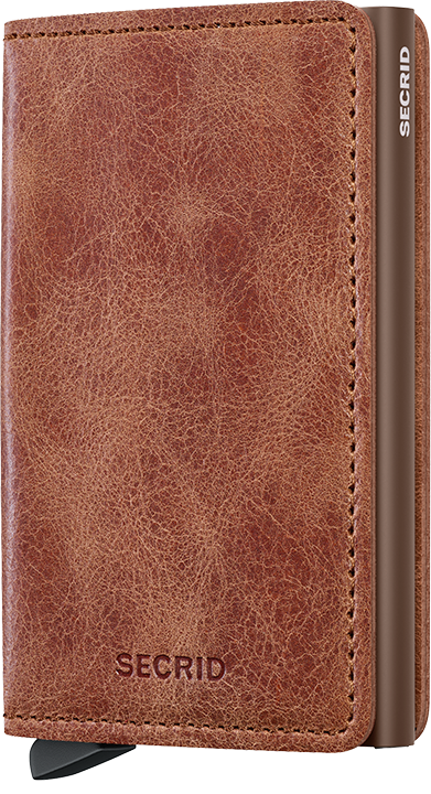 Secrid Vintage Slimwallet - Cognac-Brown front view