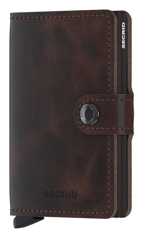 Secrid Vintage Miniwallet - Chocolate front view