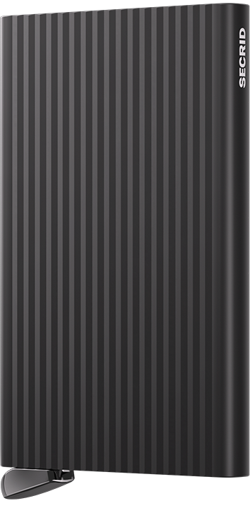 Secrid Fluted Cardprotector Wallet - Black front view