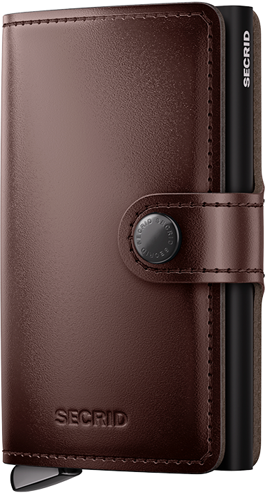 Secrid Premium+ Dusk Miniwallet - Dark Brown front view
