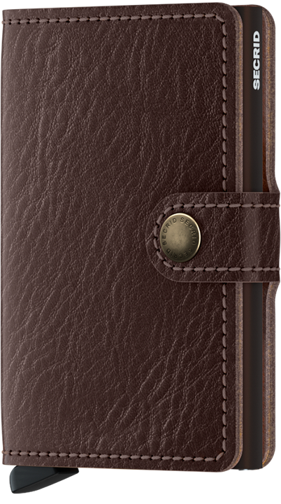 Secrid Vegetable Tanned Wallet - Espresso-Brown front view