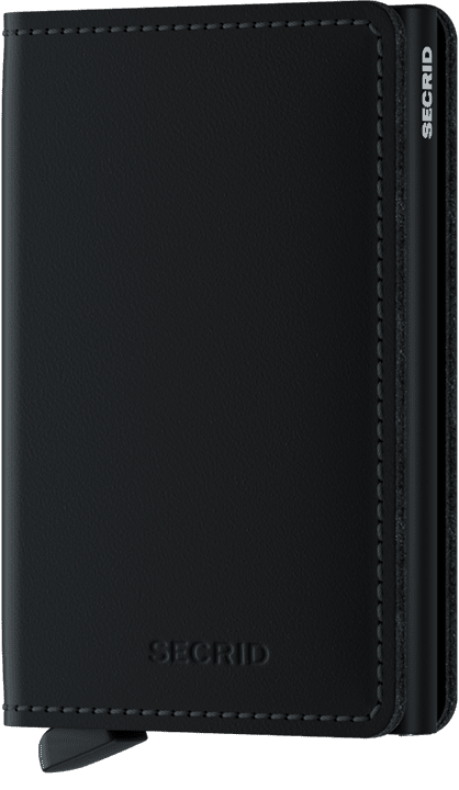 Secrid Matte Slimwallet - Black front view
