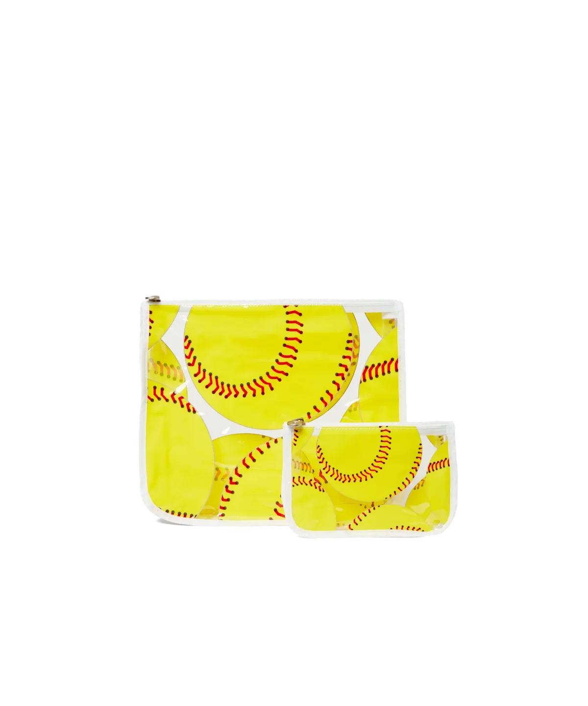 Bogg Bag Decorative Insert Zipper Pouch Set - Softball