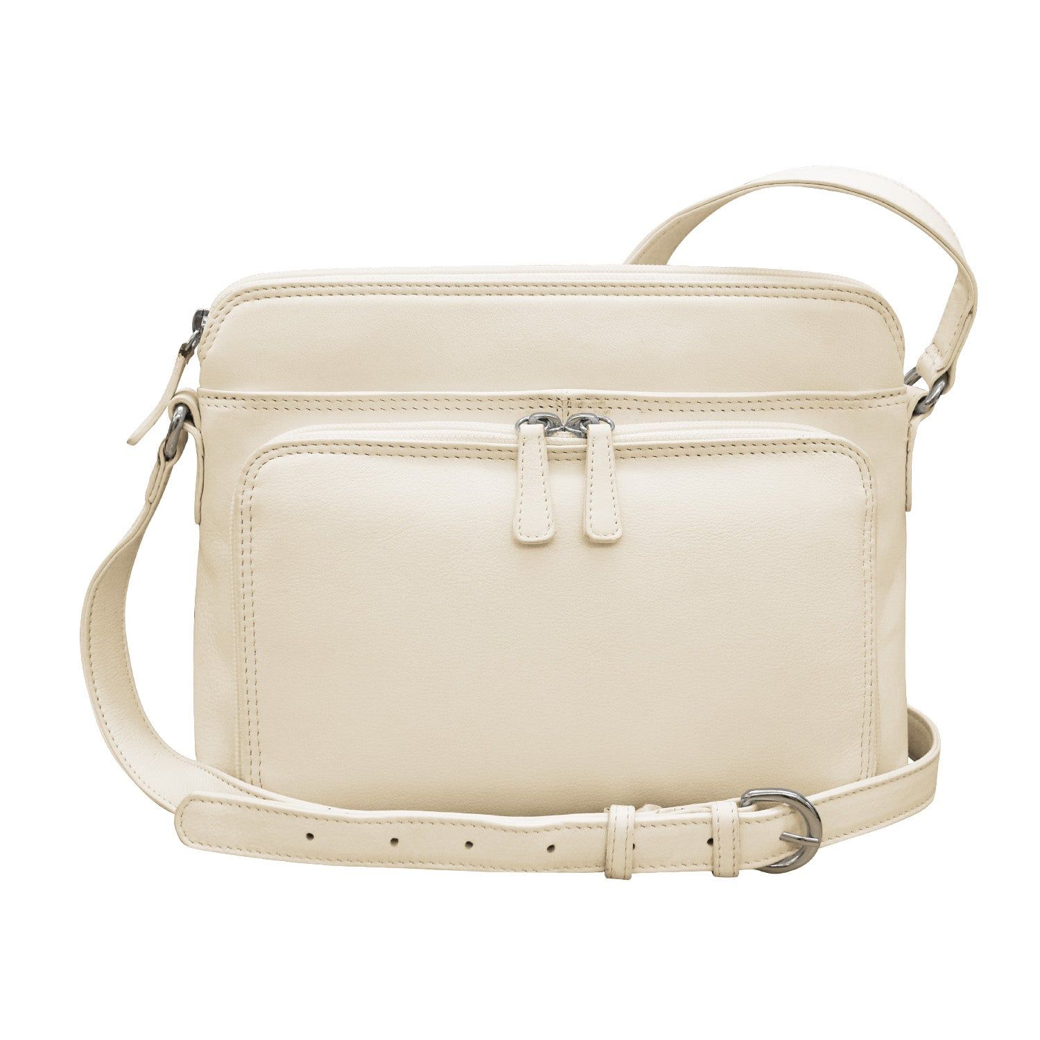 ili New York 6333 Crossbody Organizer - Bone