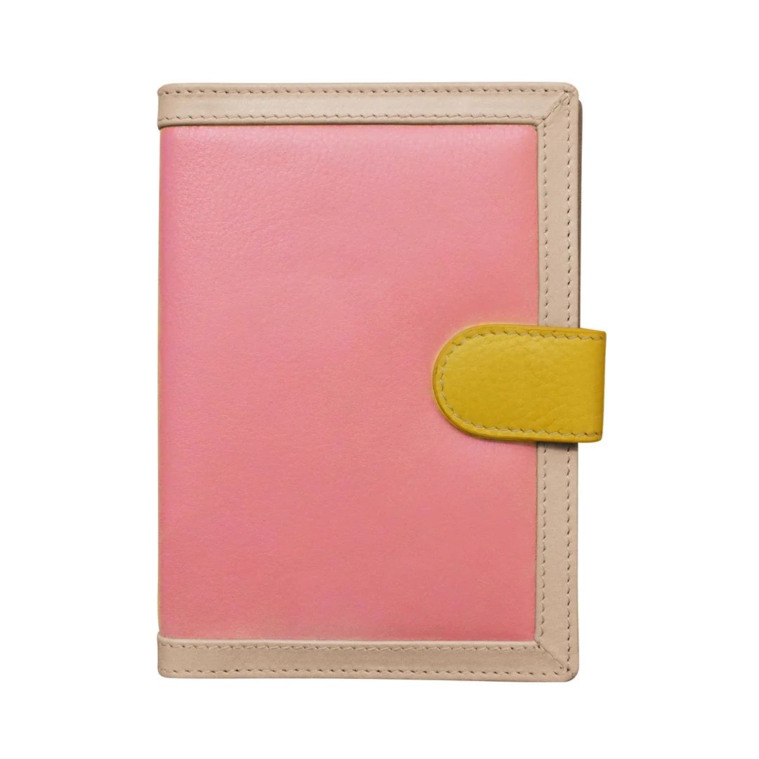 ili New York 6755 Multi Color Passport Wallet - Pink Rainbow