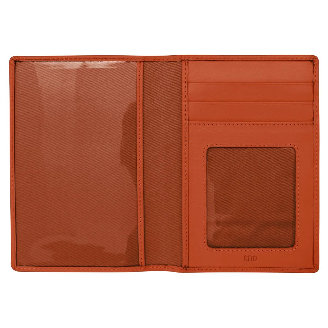ili New York 6753 Passport Wallet - Orange