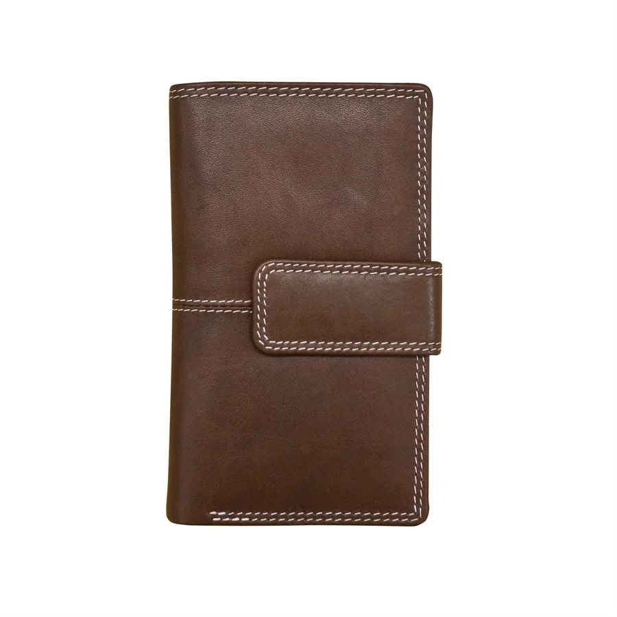 ili New York 7826 Midi Wallet - Toffee/Distressed Leather
