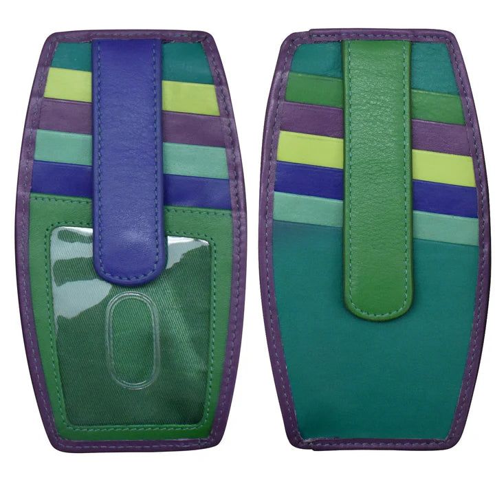ili New York 7804 Double Sided Credit Card Holder - Cool Tropics