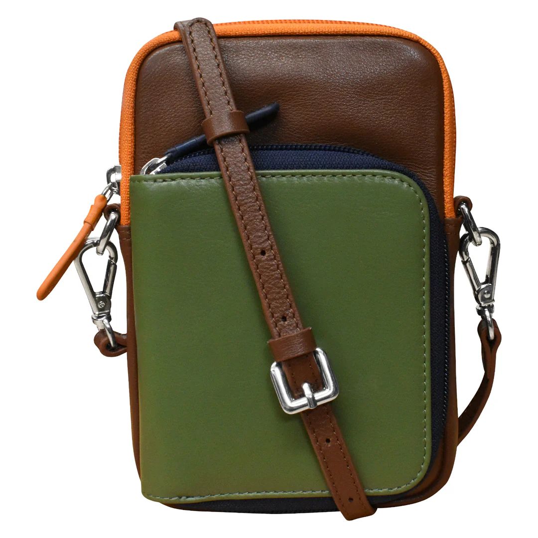 ili New York 6065 Zip Around Wallet Phone Bag - Harvest Multi