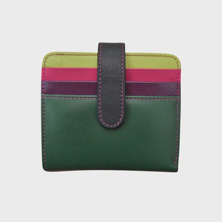 ili New York 7301 BI-Fold Credit Card Wallet - Forest Multi
