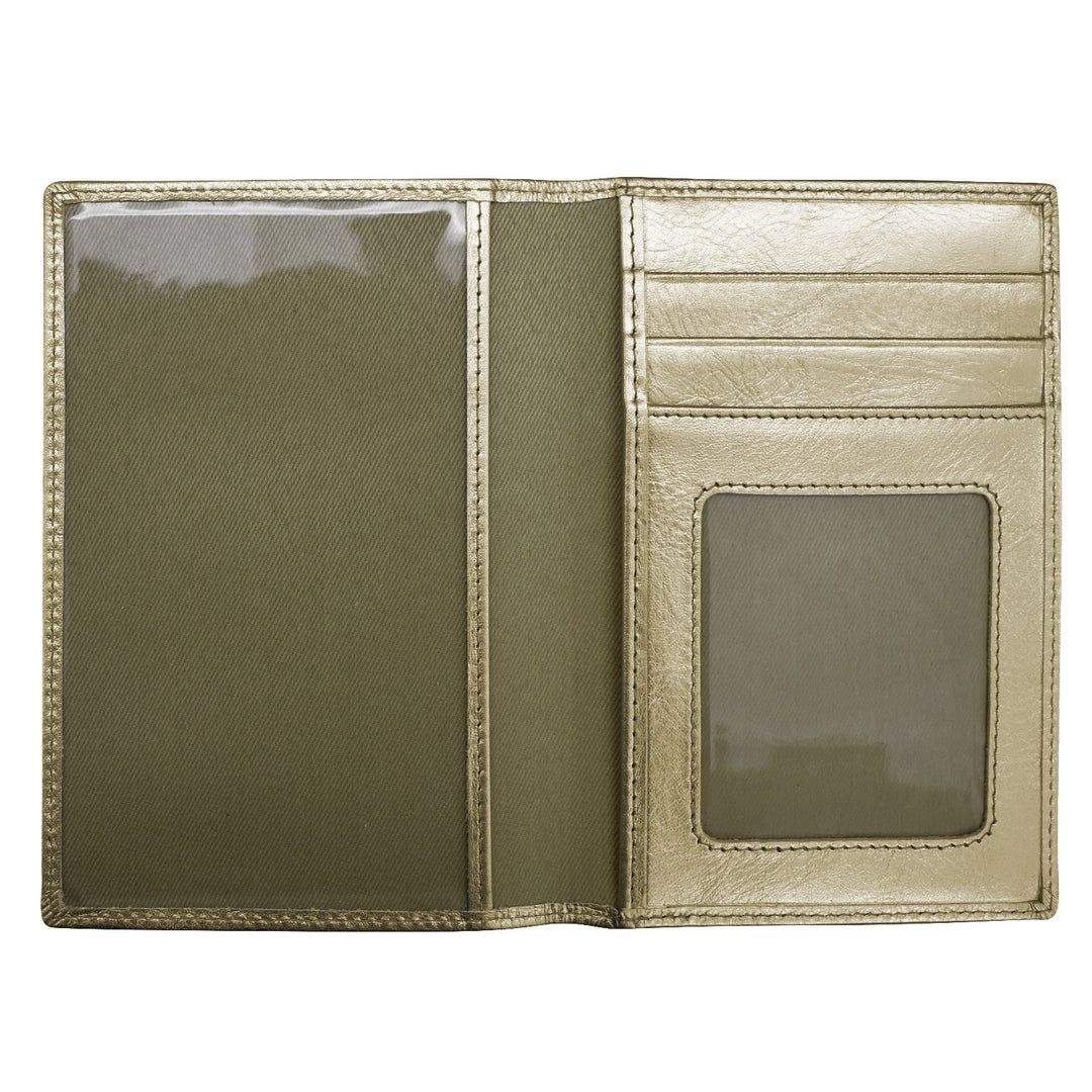 ili New York 6753 Passport Wallet - Light Gold