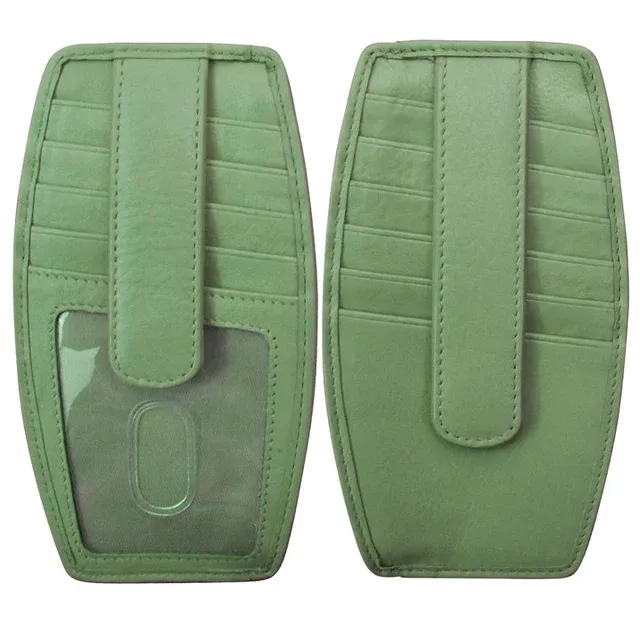ili New York 7800 Double Sided Long Credit Card Holder - Sage