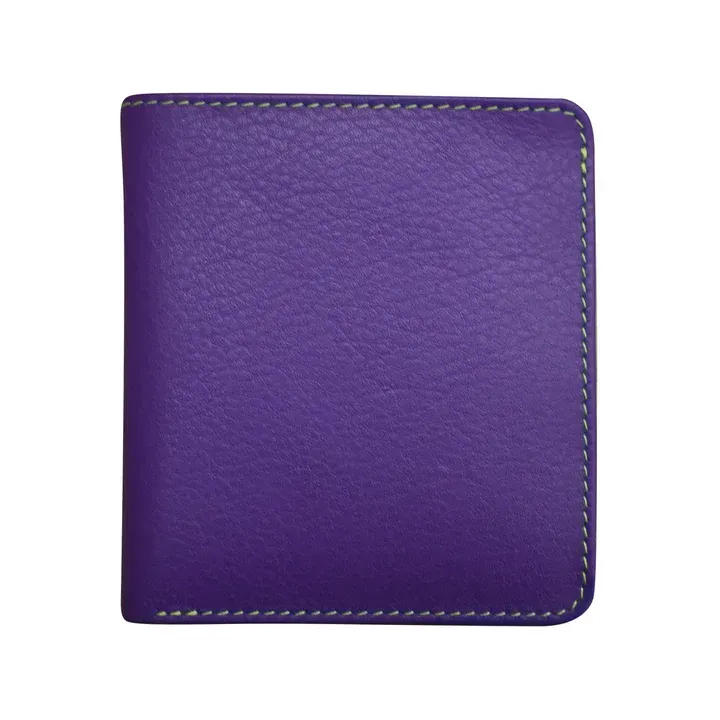 ili New York 7831 Two Tone Mini Bifold Wallet - Purple/Pear