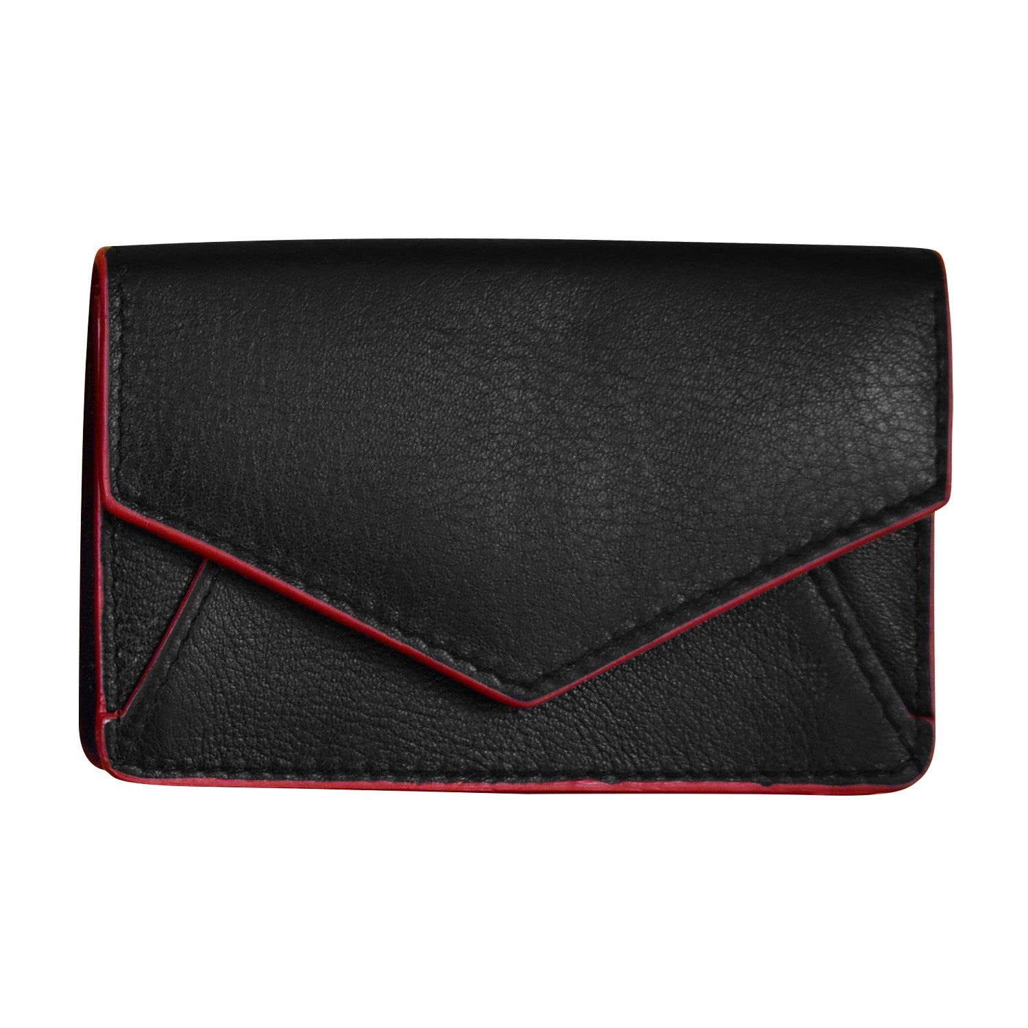 ili New York 7811 Business Card Case - Black/Red