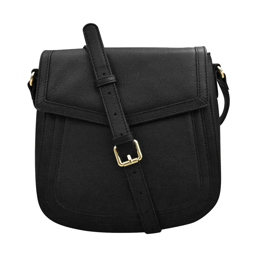 ili New York Bucket Bag - Black/Antique Saddle
