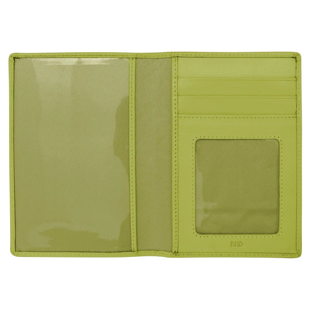 ili New York 6753 Passport Wallet - Pear