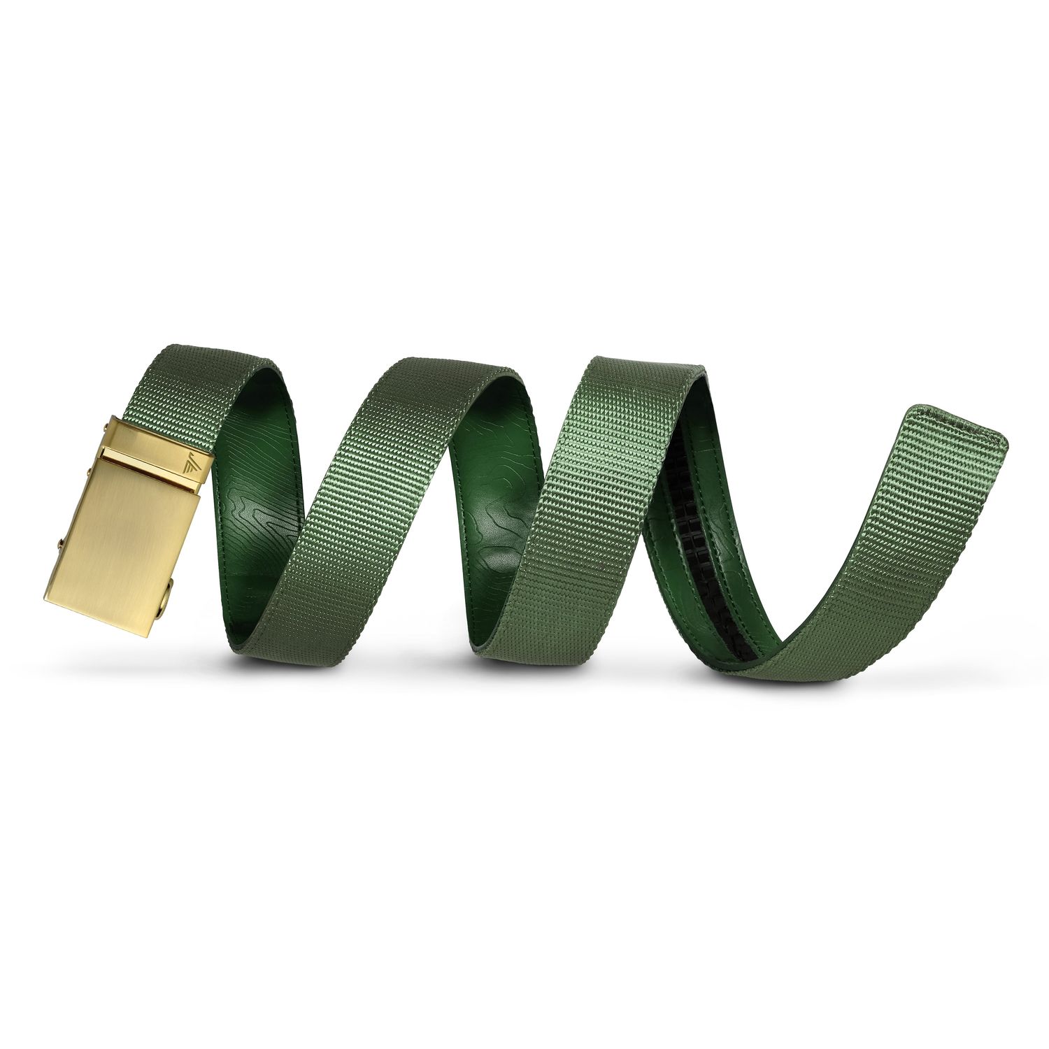 Mission Belt Gold 40mm Nylon Ratchet Belt - Green