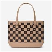 Bogg Bag Original Large/X-Large Tote - Checker Collection, color: Checkered Camel/ Hot Cocoa