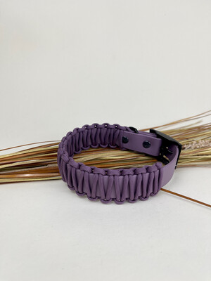 Biothane-Halsband mit Paracord - lila/lila
