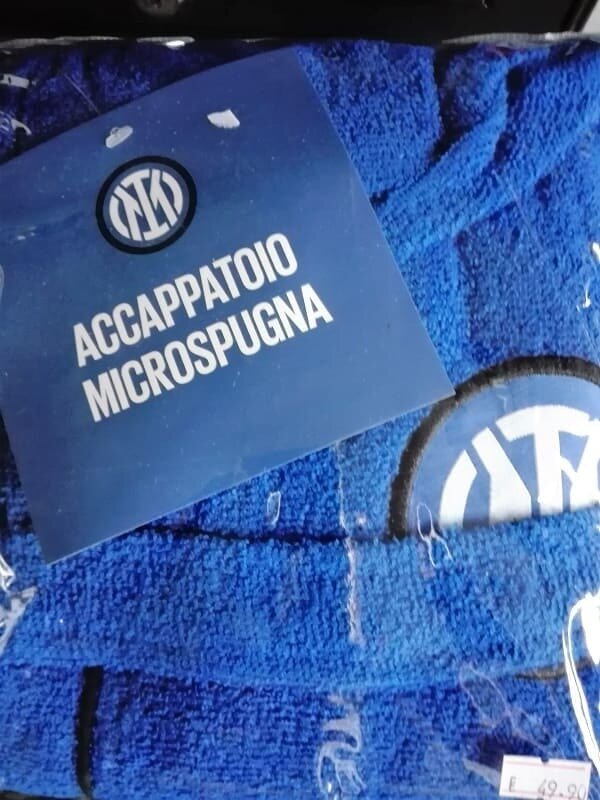 Accappatoio bambino ragazzo prodotto ufficiale del Milan in microspugna di  cotone