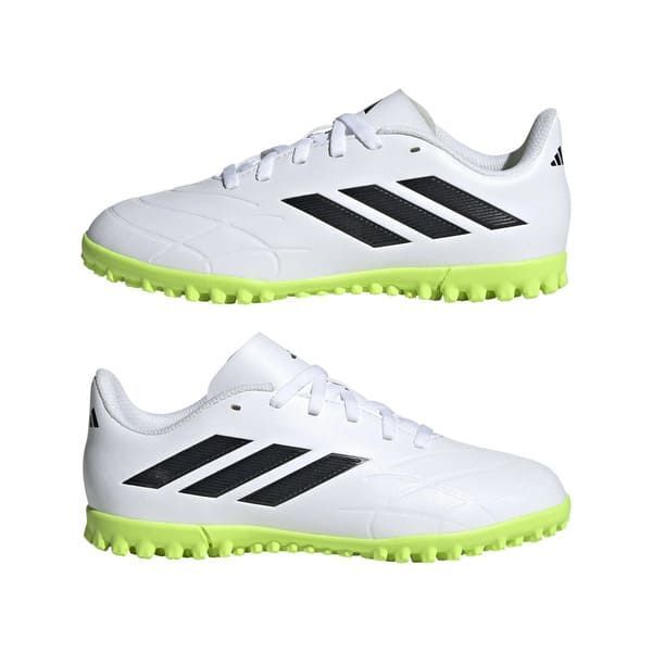 Scarpe calcetto Adidas Copa Pure.4 TF bambino bianco/nero/verde fluo
